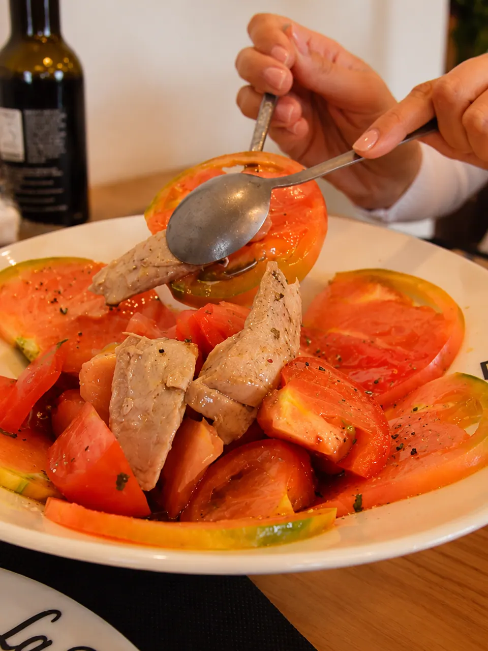 Un plato de la cocina de La Pilastra